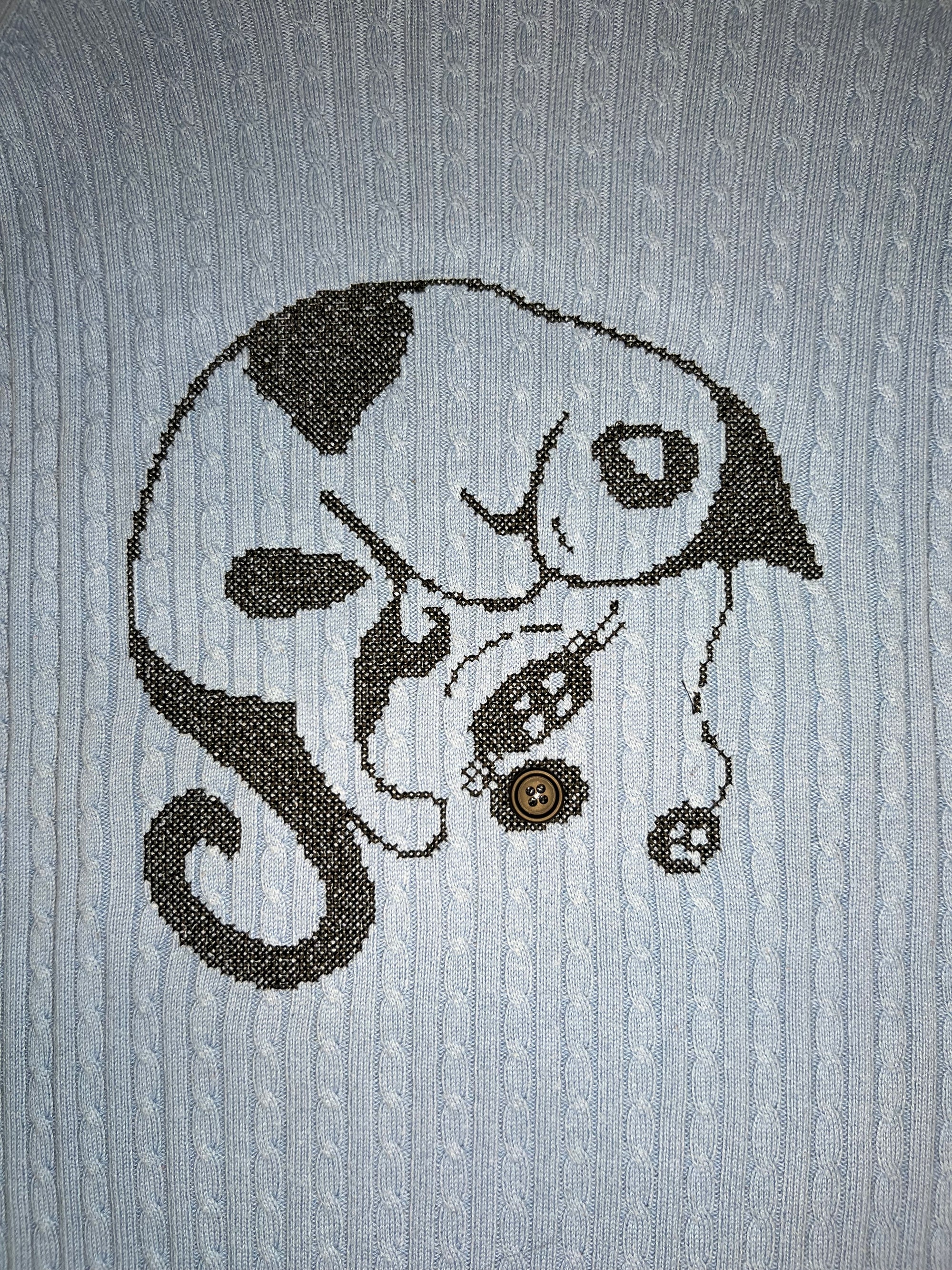 button girl sweater