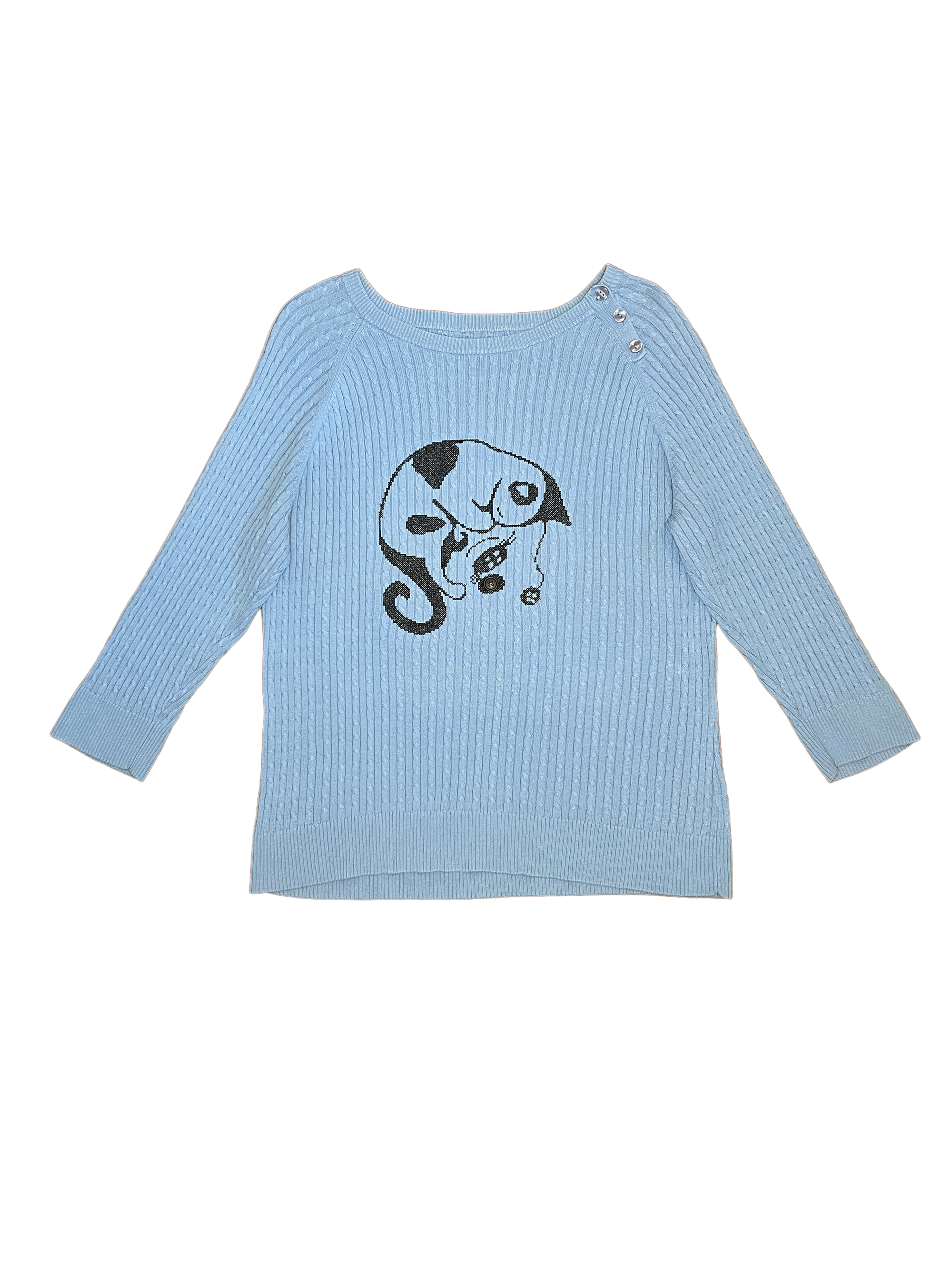 button girl sweater