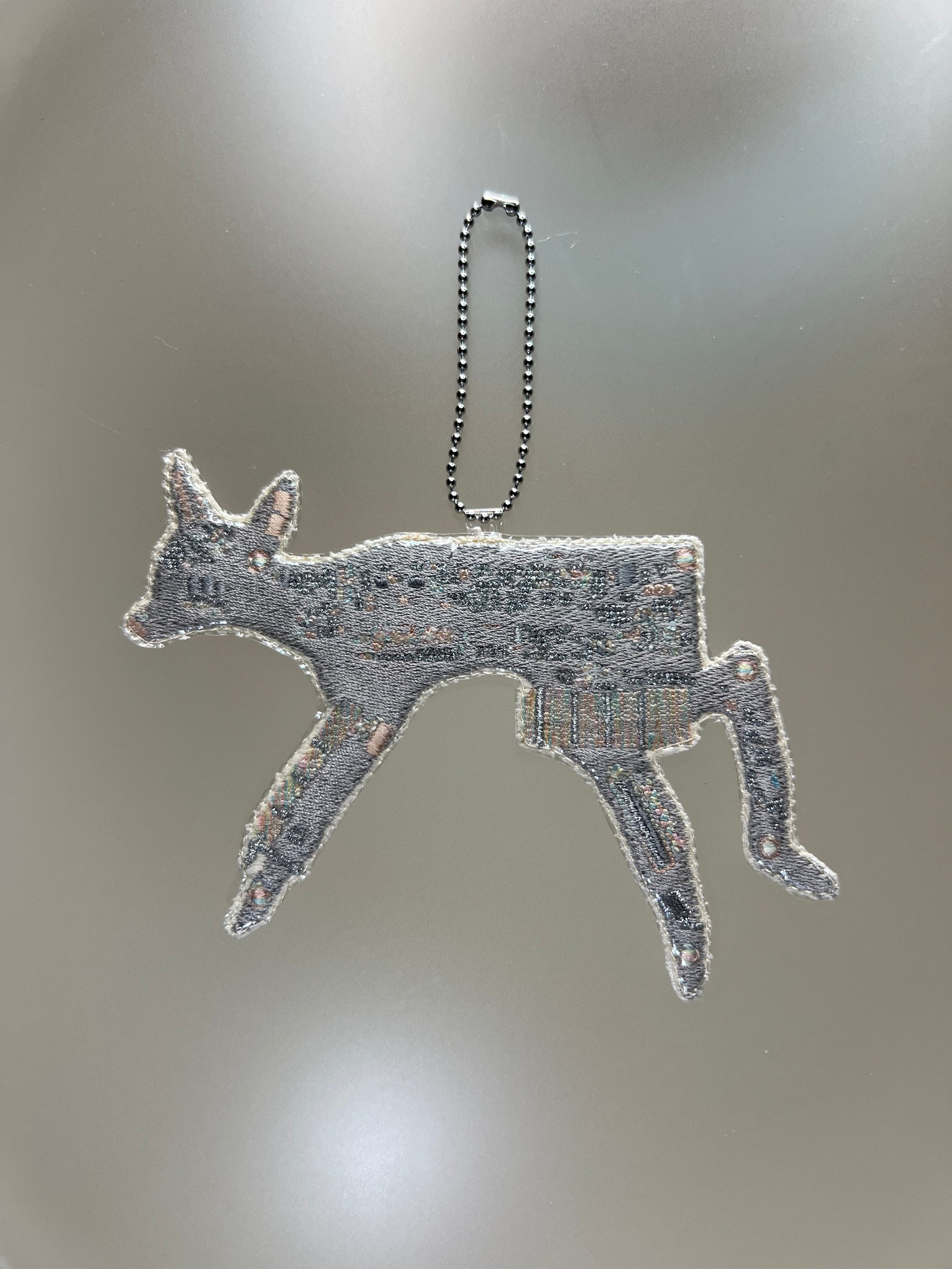 artificial bambi (silver) bag charm