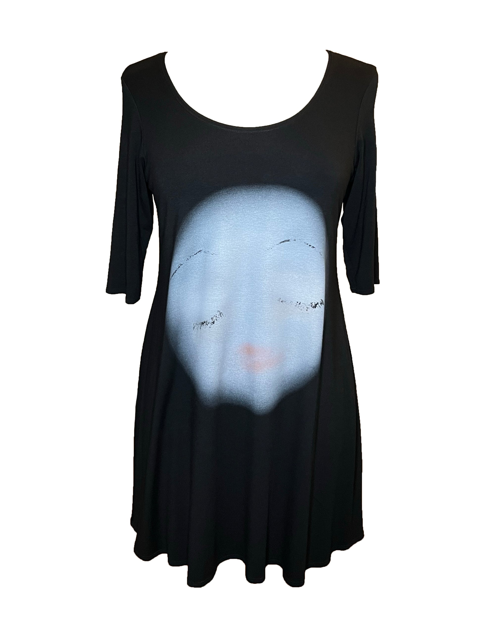 face first black tunic