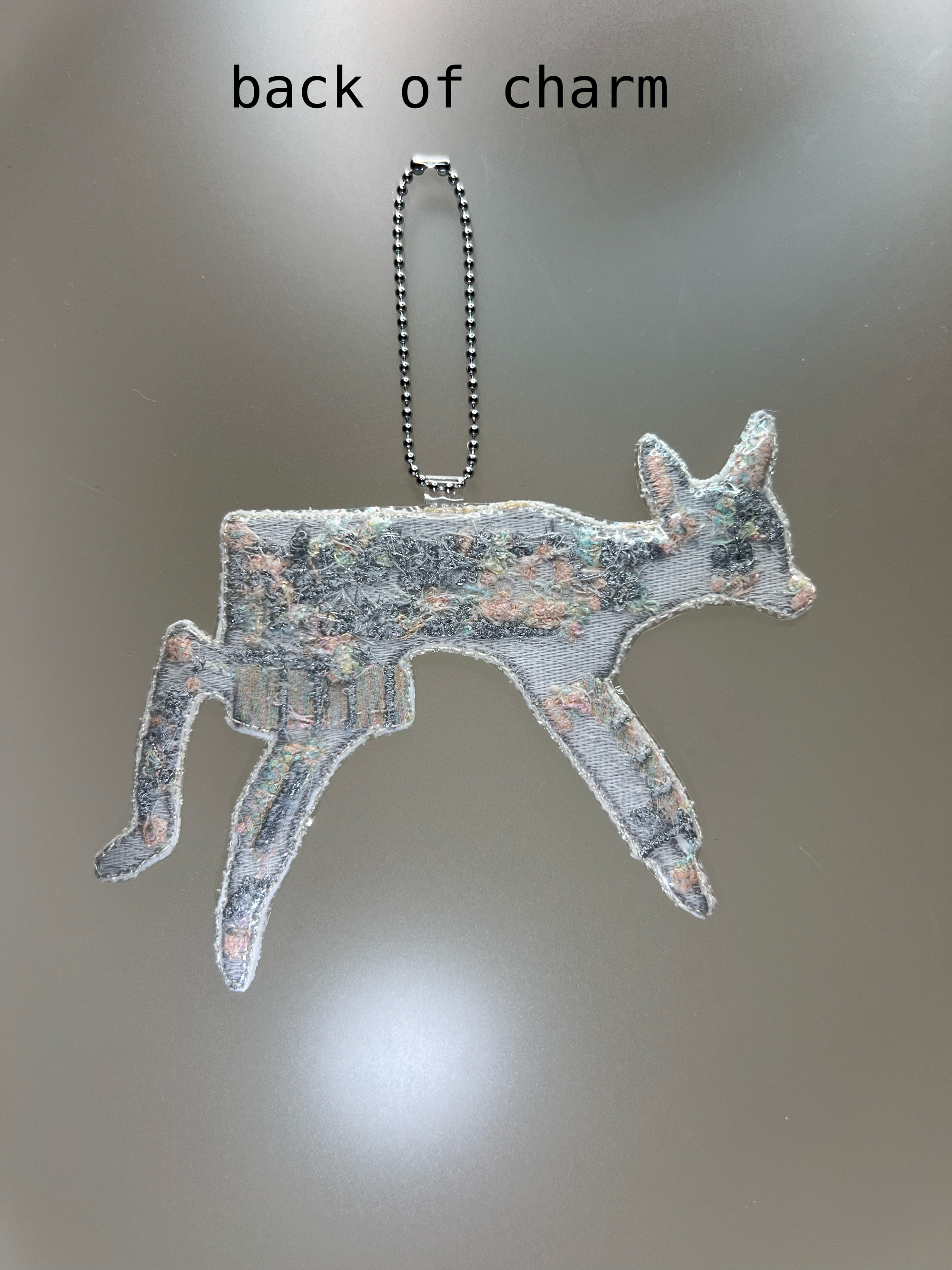 artificial bambi (silver) bag charm